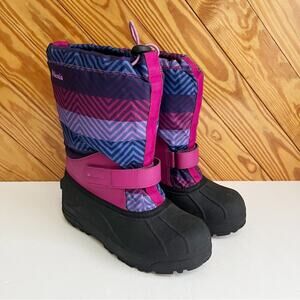 Columbia Kids Powderbug Forty Print Winter Boots Big Kid 4